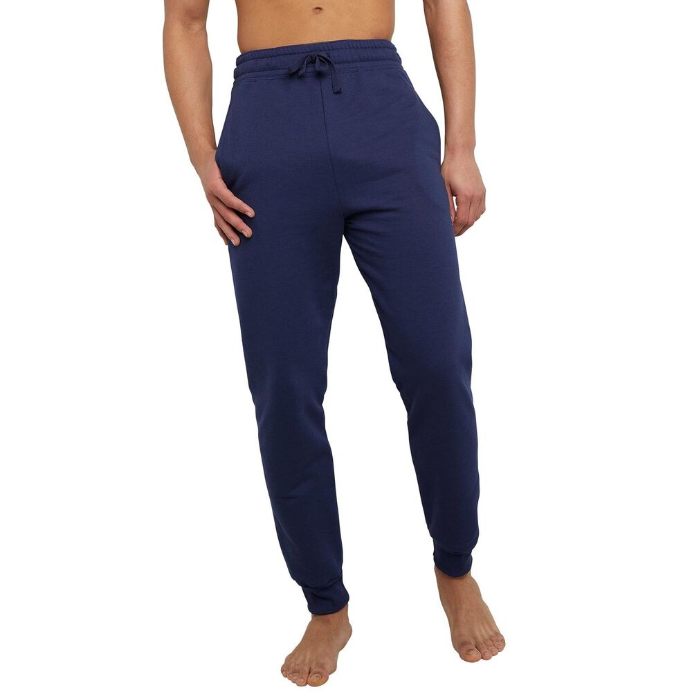 Hanes Mens EcoSmart Jogger Sweatpants Midweight Fleece Lounge Pants Navy XL 2XL